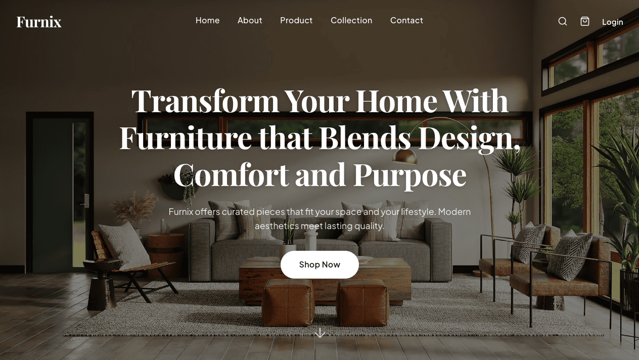 Furnix Luxury Website Screenshot