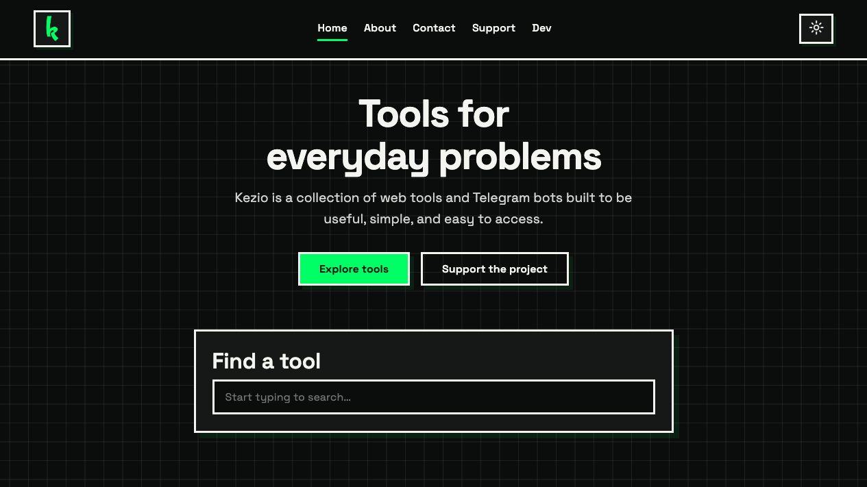 Kezio Web Tools Platform Screenshot